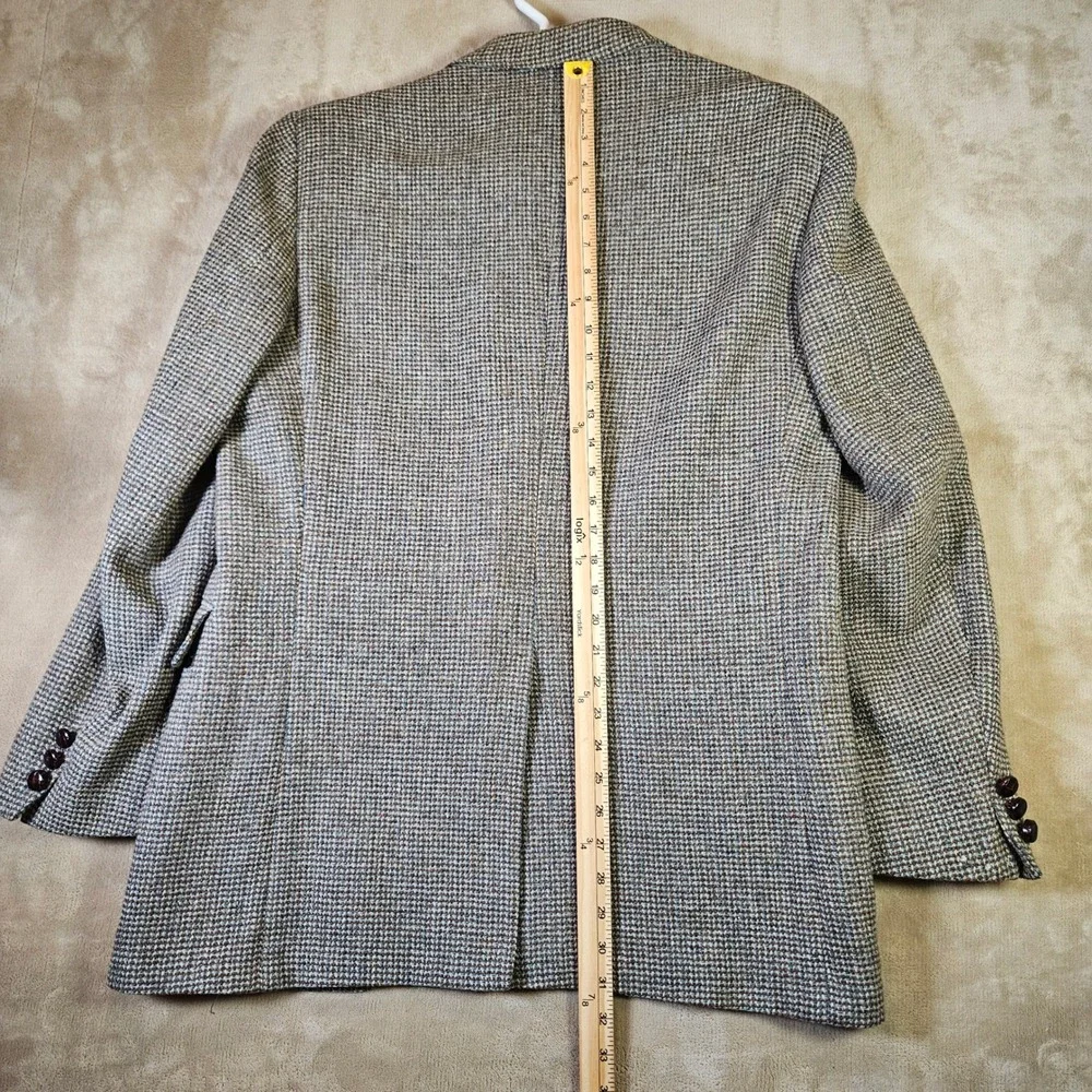 Vintage JCPenney The Mens Shop 100% Wool Tweed Sport Coat Blazer Brown 44L